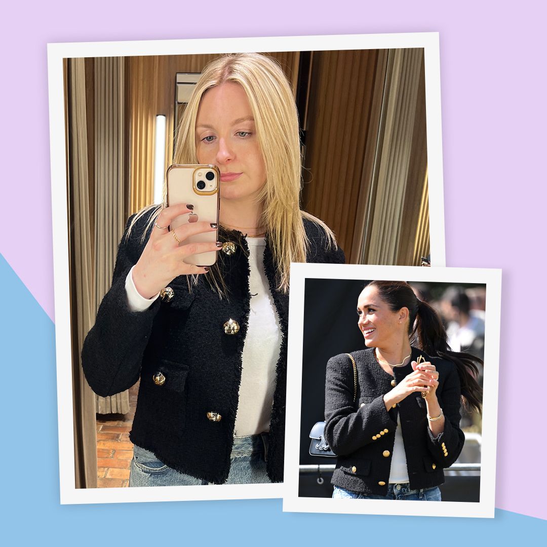Loved Meghan Markle's bouclé jacket? I tried on Mango's version and it's royally chic