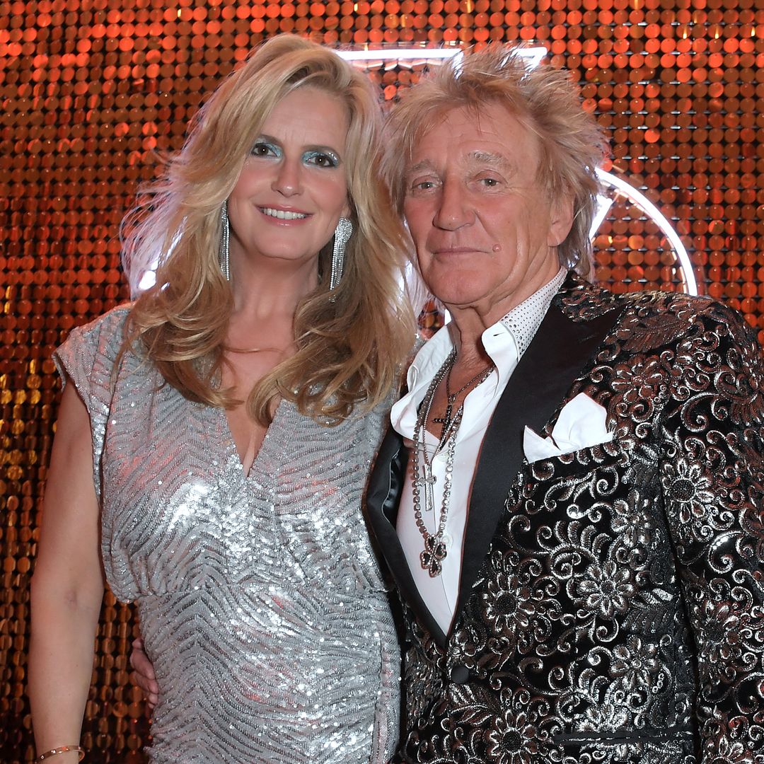 Penny Lancaster could be a movie star in floaty mini dress alongside Rod Stewart