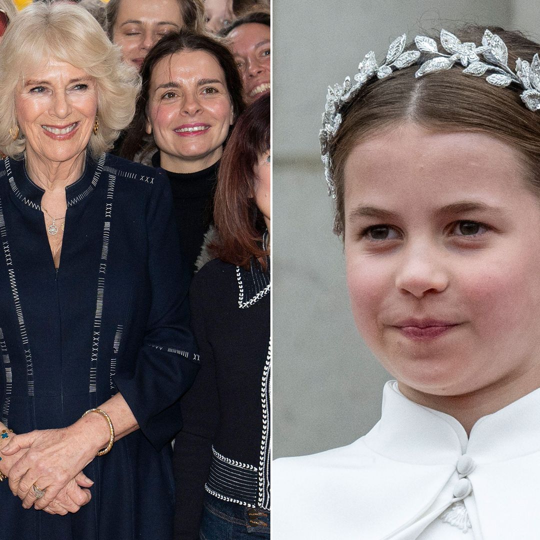 Queen Camilla admires 'lovely' painting of Princess Charlotte on latest royal outing